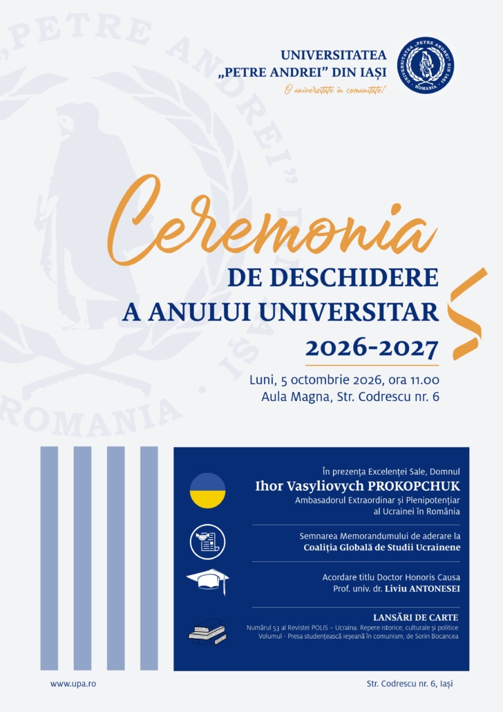UPA afis deschidere an universitar 2026-2027